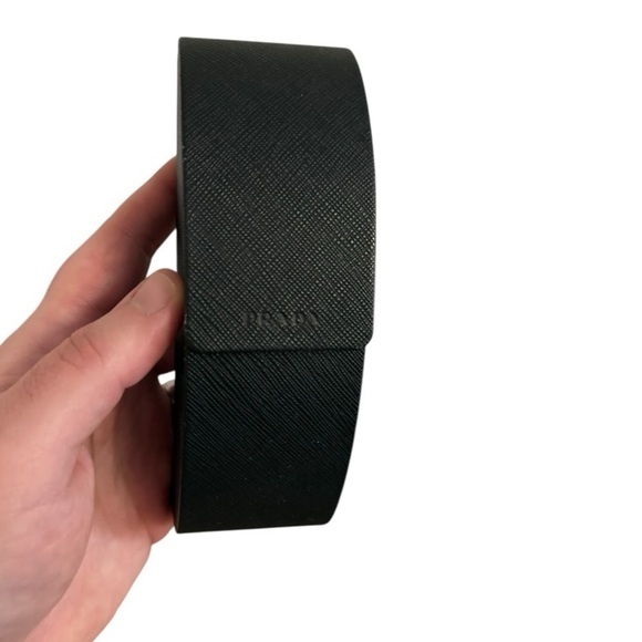 Prada SPR19S Black Square Sunglasses Rimless Gradient Lenses with Case - Picture 5 of 6